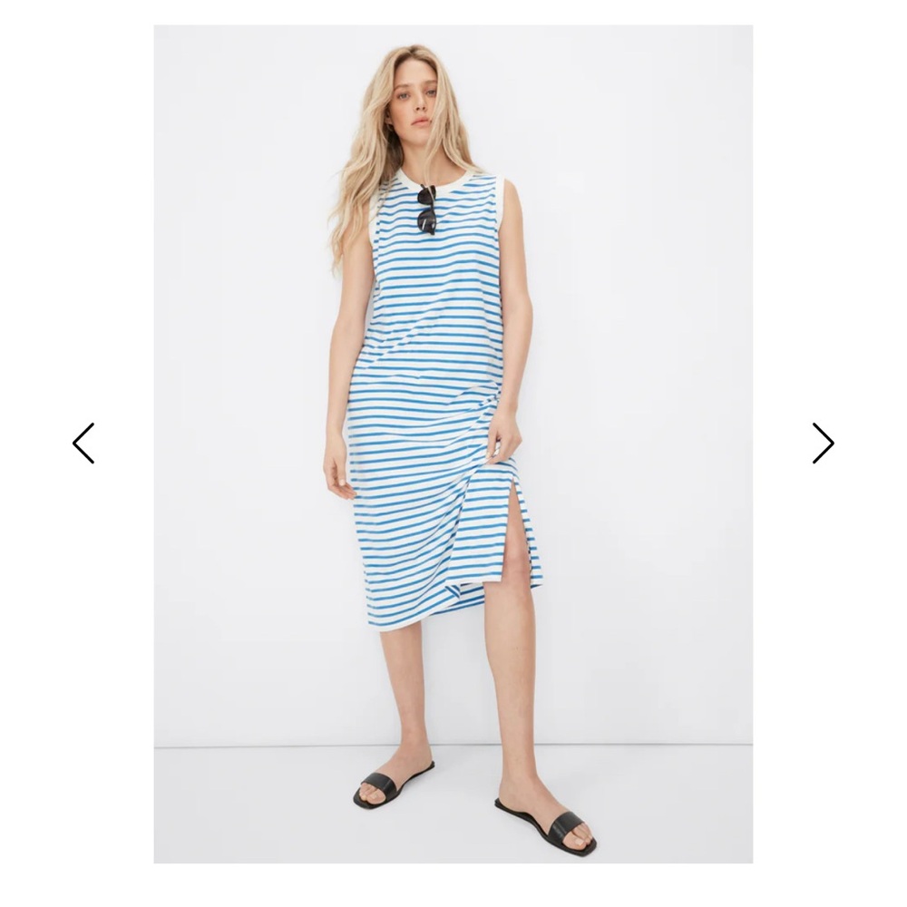 KULE The Tank Dress light blue and white